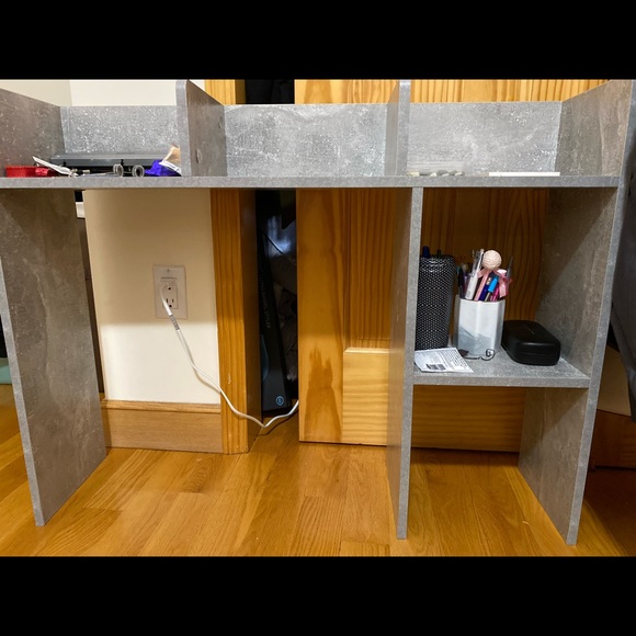 Versatile Wooden Desk Organizer for Office & Home, Vertical  Desk top organizing shelf